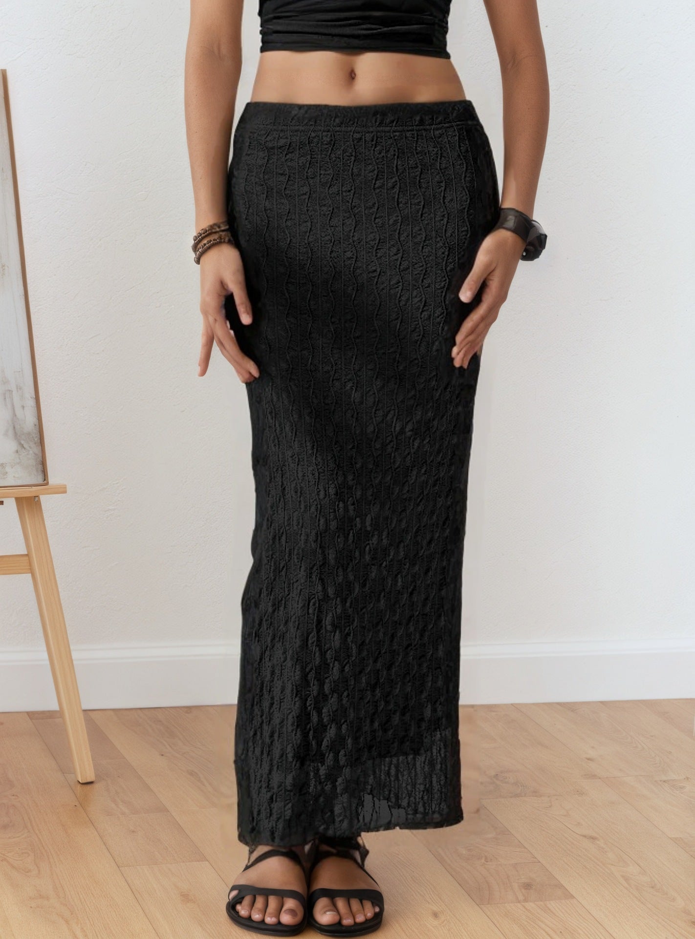 Mesh Jacquard Summer Skirt Party Elegant High Grade Slim Slimming Sheath Skirt