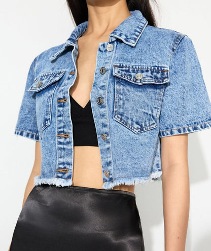 Casual Women Wear Thin Looking Top Denim Coat