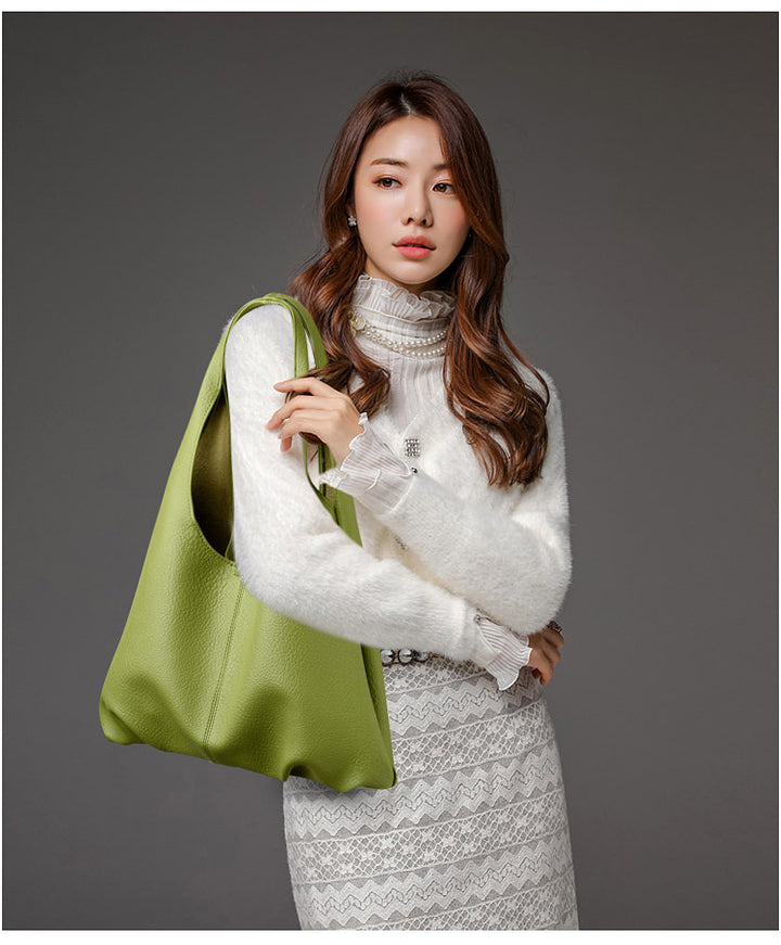 Shoulder Tote Bag for Women Simple Soft Leather Shoulder Bag Office Large Capacity Composite Bags Women - GLAMWEARS