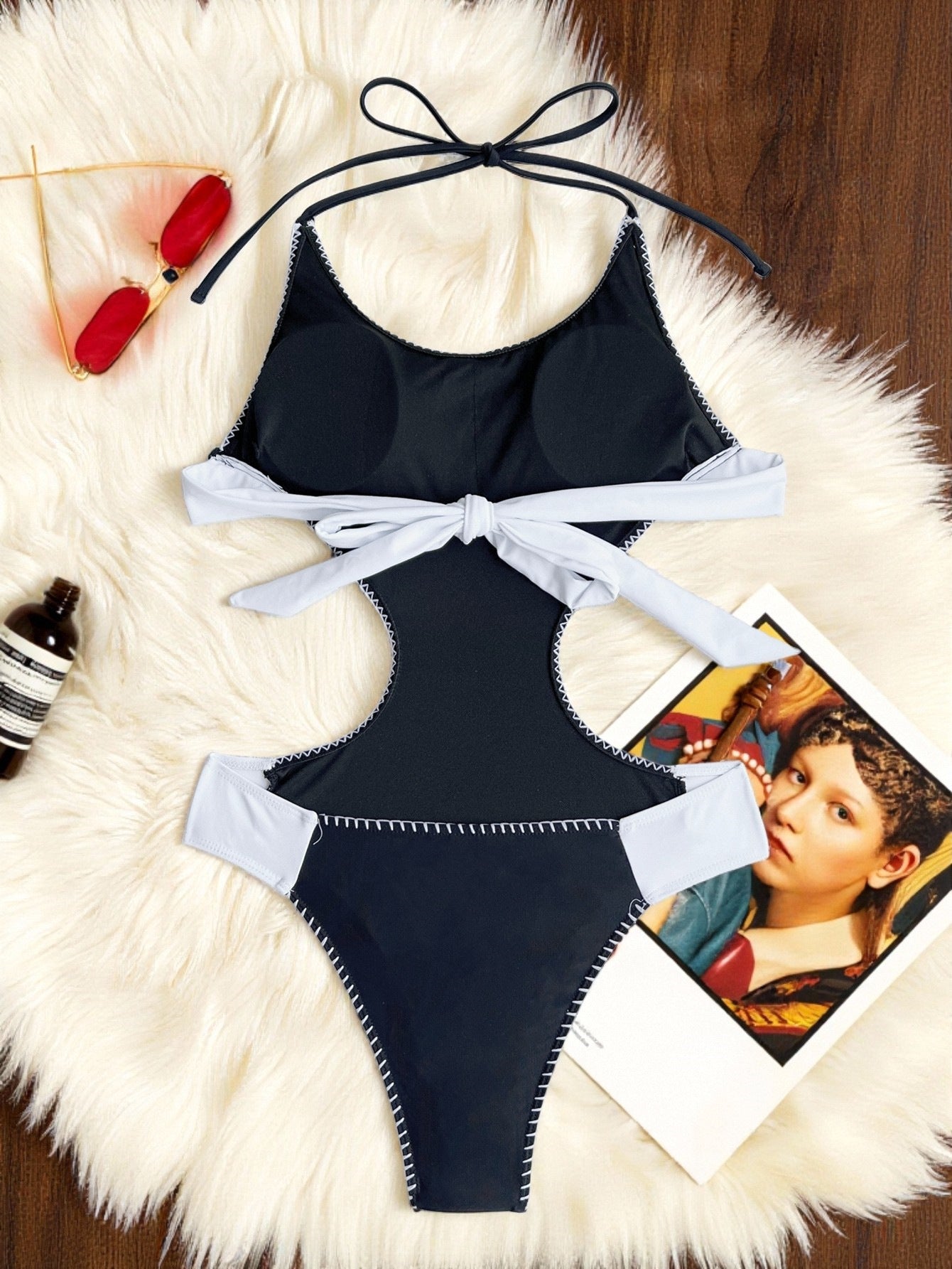 One Piece Swimsuit Banded Bikini Swimsuit Women Sexy Swimsuit Color Matching