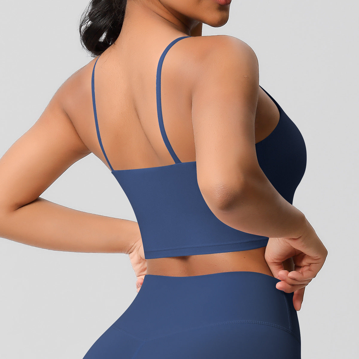 Yoga Jacket Sports Solid Color Underwear with Chest Pad Thin Strap Beauty Back Fitness Vest Camisole Yoga Clothes