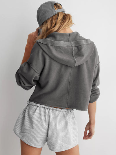 Loose Brand Hooded Sweatshirt Women Spring Autumn Women Clothing V neck Top Pullover Long Sleeved Shirt