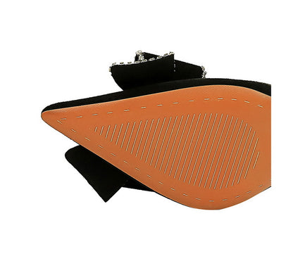 Sexy Nightclub Super High Heel Women Shoes Stiletto Suede Shallow Mouth Pointed Toe Rhinestone Bow Pumps