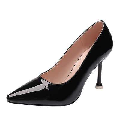 Summer Simplicity Women Shoes Stiletto Heel Comfortable Low Cut All Match Pointed Professional Women Single Comfortable