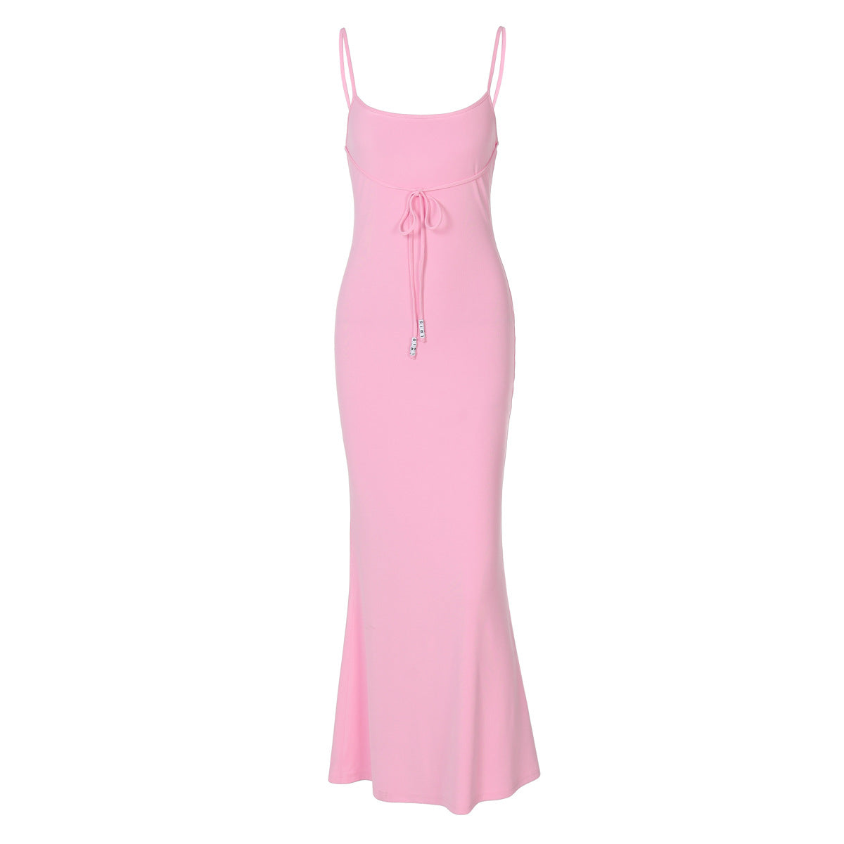 Women Clothing Summer Pure Sexy Solid Color off Neck Waist Slimming Sling Dress